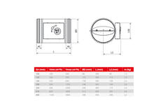 Rond CAV Régulateur à volume constant simple paroi diamètre 100 mm