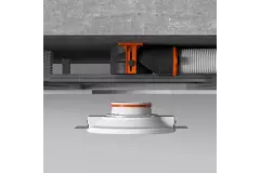 Clapet de ventilation Ergovent encastrable sans cadre, rond, 100 mm – avec effet Coanda