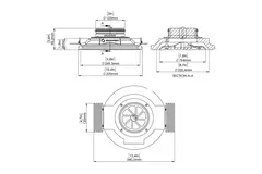 Valve d'aération sans cadre Ergovent ronde 125 mm - avec effet coanda