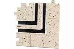 Pièce d'angle Ergovent à 90 degrés pour diffuseurs modulaires à fentes enfichables à 2 fentes