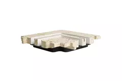 Pièce d'angle Ergovent à 90 degrés pour diffuseurs modulaires à fentes enfichables à 2 fentes