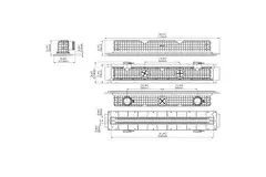 Diffuseur à fente sans cadre Ergovent 1050 mm avec diamètre de raccordement 90 mm - modulaire - 2 fentes