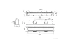 Ergovent diffuseur à fentes sans cadre 1050 mm avec diamètre de raccordement 125 mm - climatisation - 2 fentes