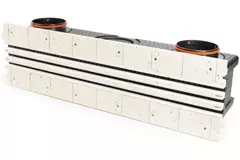 Grille Ergovent sans cadre 1000 mm avec diamètre de raccordement 150 mm - climatisation - 3 fentes