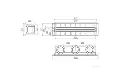 Ergovent diffuseur à fentes sans cadre 1000 mm avec diamètre de raccordement 160 mm - climatisation - 3 fentes