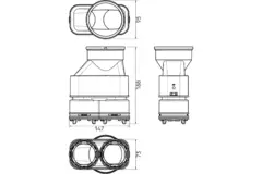 Ubbink Air Excellent 55SC-23C connecteur pour boîtier de distribution d'air DBOX 200/800