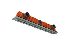 Grille linéaire encastrable sans cadre Ergovent 1000 mm avec diamètre de raccordement 75 mm - standard