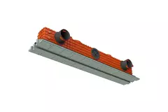 Diffuseur à fente sans cadre Ergovent 1050 mm avec diamètre de raccordement 90 mm - modulaire - 1 fente