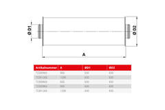 Silencieux Spiro-SAFE diamètre 630 mm - longueur 1200 mm (100 mm d'isolation)