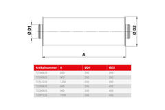 Silencieux Spiro-SAFE diamètre 250 mm - longueur 600 mm (isolation 50 mm)
