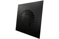 Diffuseur à jet hélicoïdal à ailettes fixes 400mm carré - SWS 400 RAL 9005 30% brillant