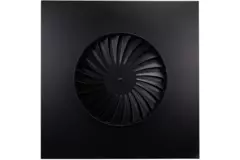 Diffuseur à jet hélicoïdal à ailettes fixes 600mm carré - SWS 600 RAL 9005 30% brillant