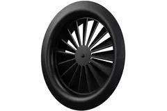 Diffuseur à jet hélicoïdal rond 100 mm vis centrale - SWR100 RAL9005 30% brillant