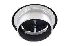 Valve de ventilation 200 mm métal - E-DVS200 RAL9005 30% brillant