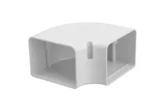 ClimaConnect 90° coude plat pour gaine de montage 75 mm - RAL 9010