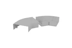 ClimaConnect Coude plat 45° pour gaine de montage 100 mm - RAL 9010