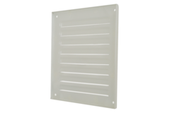 Grille extérieure carrée 200x200 mm aluminium - RAL9010