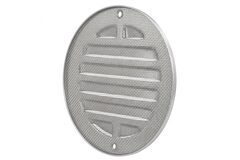 Grille extérieure ronde 80 mm - aluminium anodisé