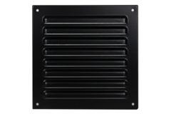 Grille extérieure carrée 200x200 mm aluminium - RAL9005 30% brillant