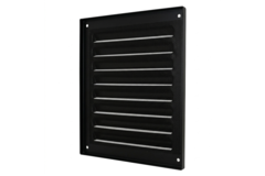 Grille extérieure carrée 150x150 mm aluminium - RAL9005 30% brillant