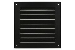 Grille extérieure carrée 150x150 mm aluminium - RAL9005 30% brillant