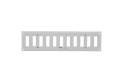 Grille murale réglable 400x100 mm métal - RAL 9016