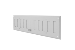 Grille murale réglable 400x100 mm métal - RAL 9016