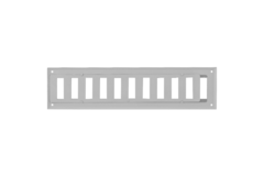 Grille murale réglable 400x100 mm métal - RAL 9016