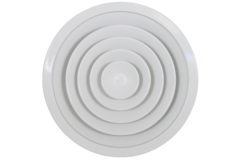 Grille de plafond ronde à motif fixe, Ø 250 mm - RAL9010