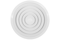 Diffuseur plafonnier rond avec motif fixe Ø 250 mm - RAL9016