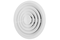 Diffuseur plafonnier rond avec motif fixe Ø 150 mm - RAL9016