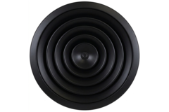 Diffuseur plafonnier rond avec motif fixe Ø 250 mm - RAL9005 30% brillant