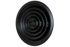 Diffuseur plafonnier rond avec motif fixe Ø 300 mm - RAL9005 30% gloss