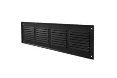 Grille murale 500x100mm aluminium - RAL9005 30% brillant