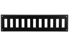 Grille murale réglable 300x100 mm métal - RAL 9005 30% brillant