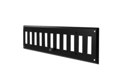 Grille murale réglable 400x100 mm métal - RAL9005 30% brillant
