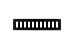 Grille murale réglable 400x100 mm métal - RAL9005 30% brillant