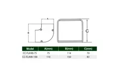 ClimaConnect 90° coude plat pour gaine de montage 100 mm - RAL 9010