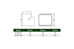 Coude intérieur ClimaConnect pour gaine de montage 100 mm - RAL 9010
