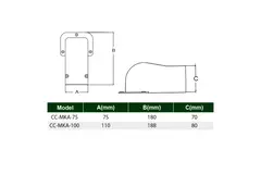 Bouchon mural ClimaConnect pour gaine de montage 75 mm - RAL 9010