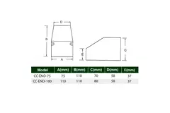 Embout ClimaConnect pour gaine de montage 75 mm - RAL 9010