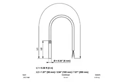 Belimo câble sonde de température PT1000 50x6 mm - 2 mètres - 01CT-1BH