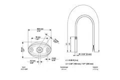 Belimo câble sonde de température PT1000 200x6 mm - 2 mètres avec bride de fixation - 01CT-1BPF
