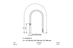 Belimo câble sonde de température NTC10k (10k2) 50x6 mm - 2 mètres - 01CT-1LH