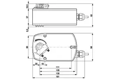 Servomoteur de vanne rotative Belimo avec retour par ressort 24V - ouvert/fermé - 4 Nm - LF24