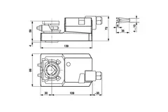 Belimo commande de vanne modulante avec bornes de raccordement 24V - 2-10V - 20 Nm - SM24A-SR-TP