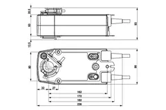 Servomoteur de vanne rotative Belimo avec ressort de rappel 24-240V - 20 Nm - SFA-S2