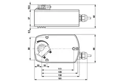 Belimo servomoteur de vanne à modulation avec retour par ressort 24V - 2-10V - MP-Bus - 4 Nm - LF24-SR