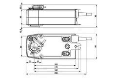 Belimo servomoteur de vanne à modulation avec retour par ressort 24V - 2-10V - 10 Nm - NF24A-SR