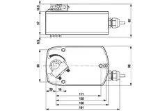 Servomoteur de vanne rotative Belimo avec ressort de rappel 100-240V - ouvert/fermé - 4 Nm - LF230